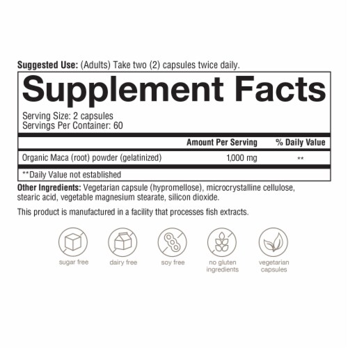Youtheory® Women's Maca Root Vegetarian Capsules Perspective: top
