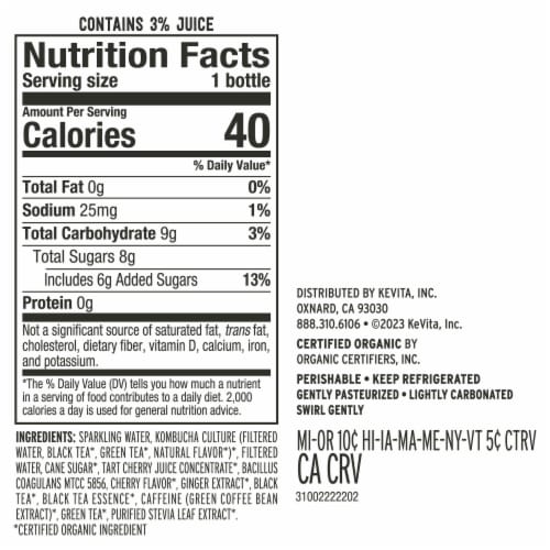Kevita® Master Brew® Cherry Kombucha Perspective: top