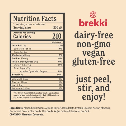 brekki Original Ready-to-eat Oats Perspective: top