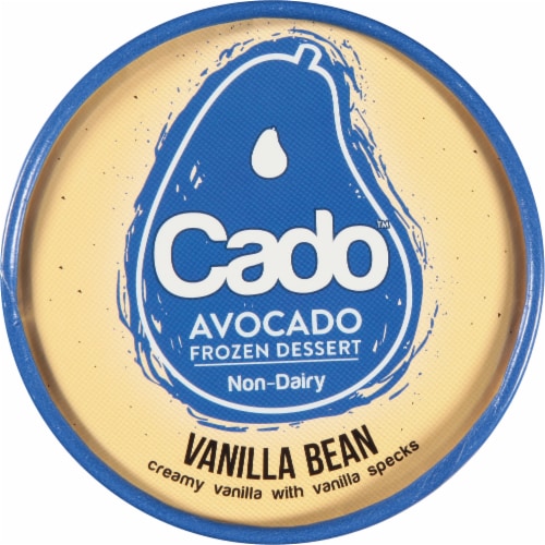 Cado Dairy Free Vanilla Bean Frozen Dessert Pint Perspective: top