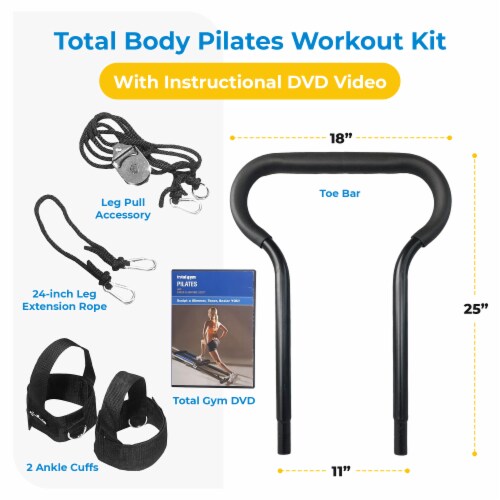 Total Gym Men/Women Total Body Pilates Workout Kit with