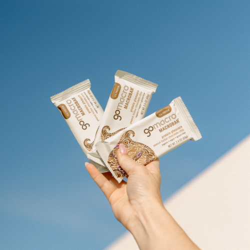 GoMacro® Peanut Butter Chocolate Chip Nutrition Bars Perspective: top