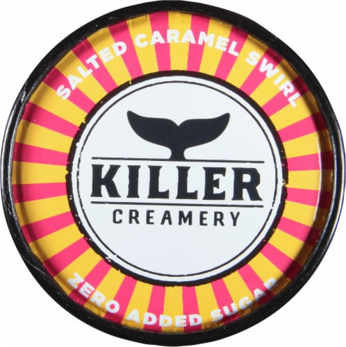 Killer Creamery Caramels Keto Salted Ice Cream Pint Perspective: top