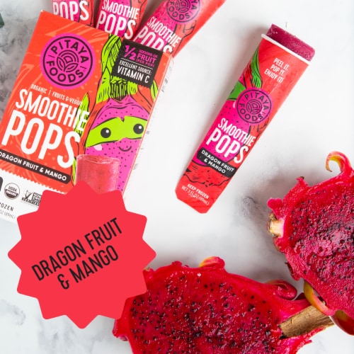 Pitaya Foods® Organic Dragon Fruit & Mango Smoothie Pops Perspective: top