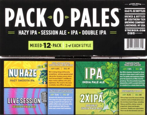 Southern Tier Brewing Company Pack o Pales Sampler Beer Perspective: top