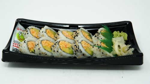 Spicy California Sushi Roll Perspective: top