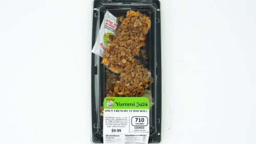 Spicy Crunchy Sushi Roll (Available 11:00 am - 7:00 pm) Perspective: top