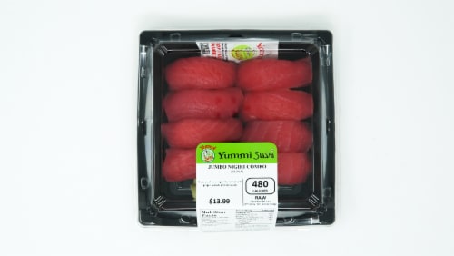 Yummi Sushi Jumbo Nigiri Tuna Combo Perspective: top