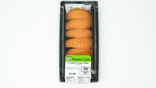 Yummi Sushi Sunshine Nigiri Salmon Combo Perspective: top