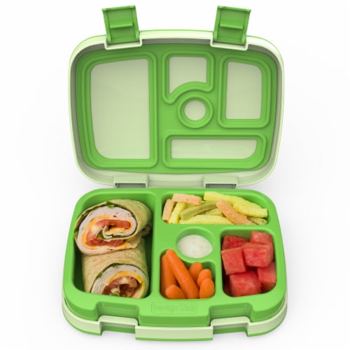 Bentgo Kids Chidrens Leak Proof Lunch Box - Green Perspective: top