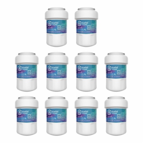 GE MWF 10PK Refrigerator Water Filter Compatible by BlueFall Perspective: top