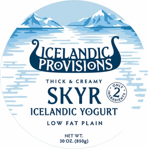 Icelandic Provisions Low Fat Plain Skyr Icelandic Yogurt Perspective: top