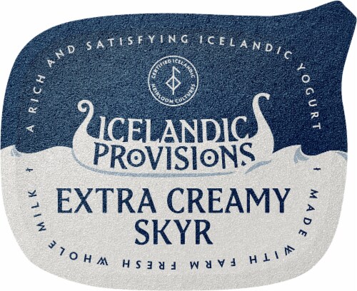 Icelandic Provisions Extra Creamy Skyr Passion Fruit & Mango Whole Milk Yogurt Perspective: top
