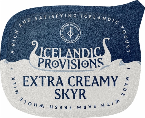 Icelandic Provisions Extra Creamy Skyr Passion Fruit & Mango Whole Milk Yogurt Perspective: top