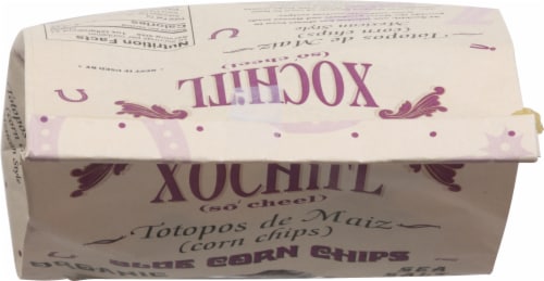Xochitl Organic Blue Tortilla Chips Perspective: top
