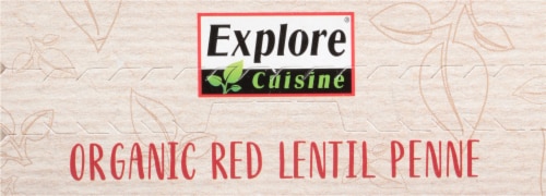Explore Cuisine® Organic Red Lentil Penne Perspective: top