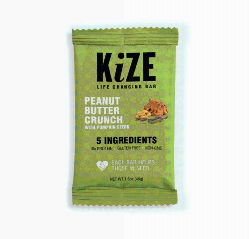 Kize Peanut Butter Crunch Life Changing Bar Perspective: top