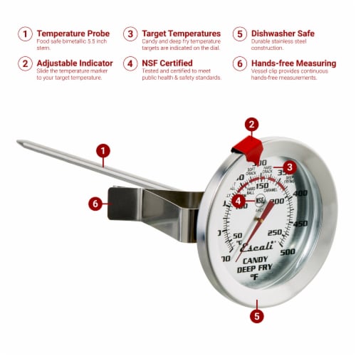 Escali Candy & Deep Fry Dial Thermometer Perspective: top