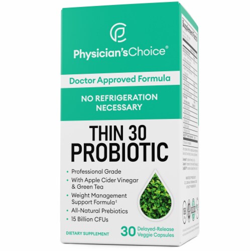 Physician's Choice Thin 30 Probiotic Dietary Supplement Perspective: top