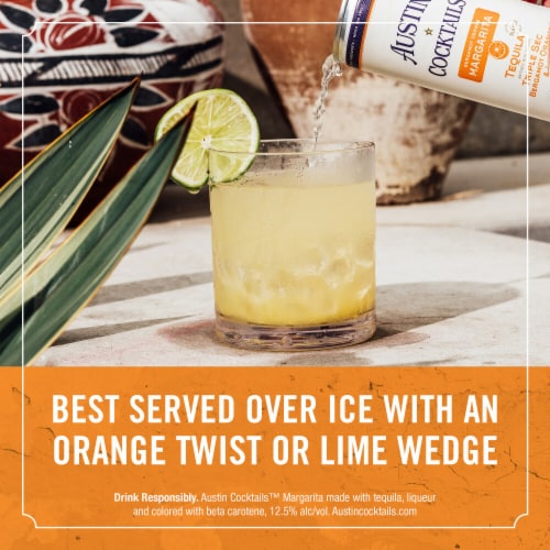 Austin Cocktails Triple Sec Bergamot Orange and Lime Bergamot Orange Sparkling Margarita Perspective: top