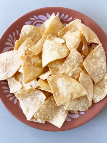 Chicas Original Sea Salt Corn Tortilla Chips Perspective: top