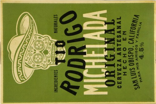 Tio Rodrigo Original Michelada Craft Beer Perspective: top