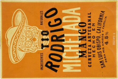 Slo Brew Tio Rodrigo Mango Michelada Craft Beer Perspective: top