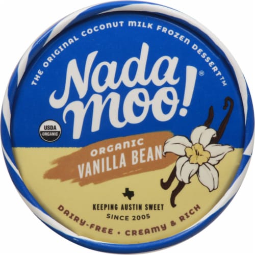 Nadamoo!® Dairy Free Organic Vanilla Bean Frozen Dessert Pint Perspective: top