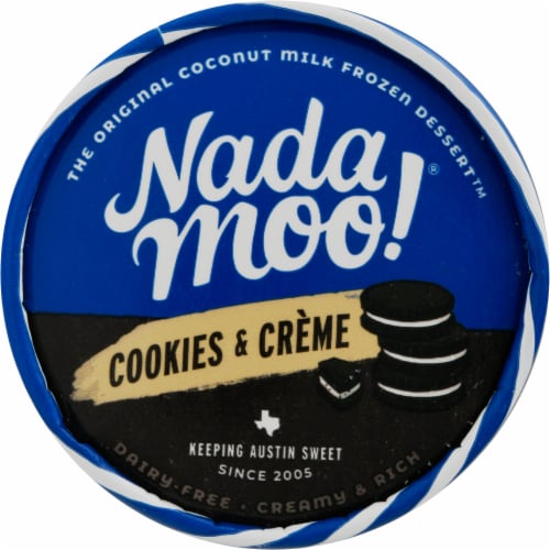 Nadamoo!® Dairy-Free Cookies & Cream Frozen Dessert Pint Perspective: top