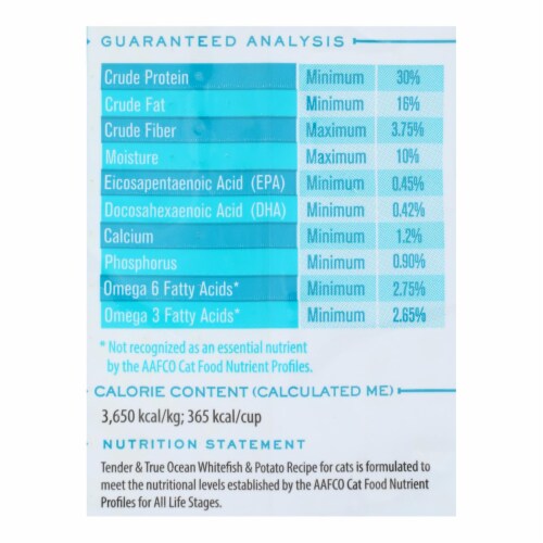 Tender & True® Ocean Whitefish And Potato Cat Food Perspective: top