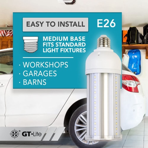 GT-Lite 150-Watt Equivalent Corn Cob Undimmable LED  Light Bulb E26 base in Daylight 5000K Perspective: top