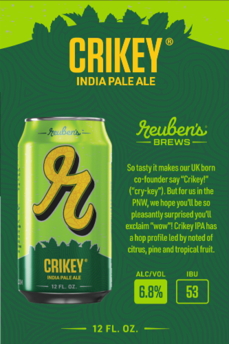 Reubens Brews Crikey IPA Domestic Beer Perspective: top