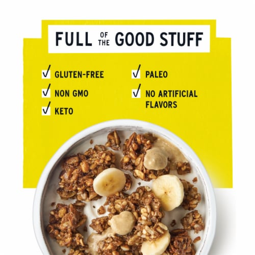 Purely Elizabeth Grain-Free Banana Nut Butter Granola Perspective: top