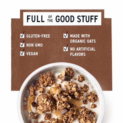 Purely Elizabeth Grain Free Chocolate Peanut Butter Ancient Grain Granola Perspective: top