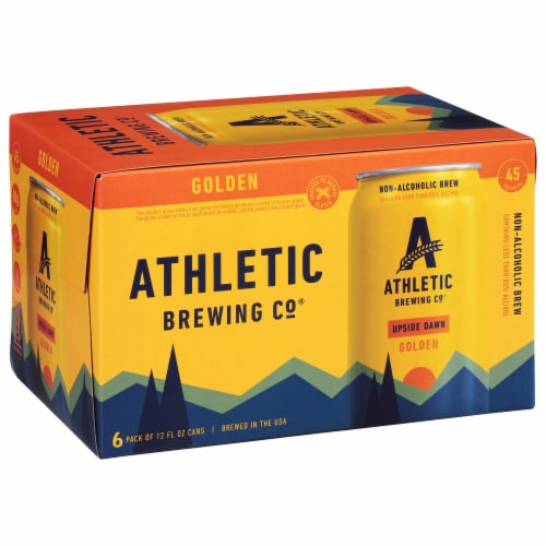 Athletic Brewing Co Non-Alcoholic Upside Dawn Golden 6-Pack Perspective: top