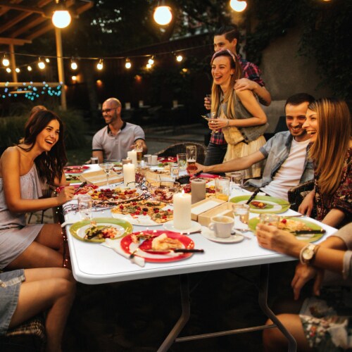 Plastic Development Group 6 Foot Fold In Half Folding Banquet