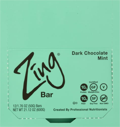 Zing® Dark Chocolate Mint Nutrition Bars Perspective: top