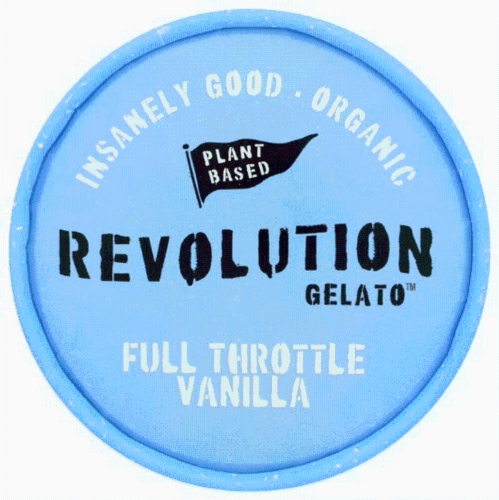 Revolution Gelato Plant-Based Organic - Full Throttle Vanilla Vegan Ice Cream (8 Count) Perspective: top
