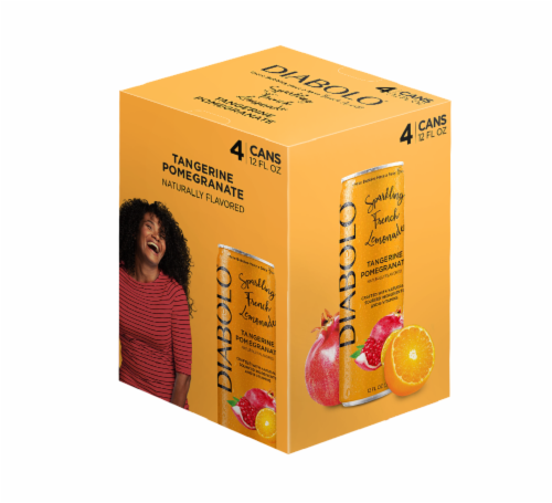 Diabolo Tangerine Pomegranate Sparkling French Lemonade Soda Bottles Perspective: top
