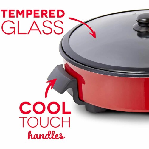 Dash DRG214RD Family Size Skillet - Red Perspective: top