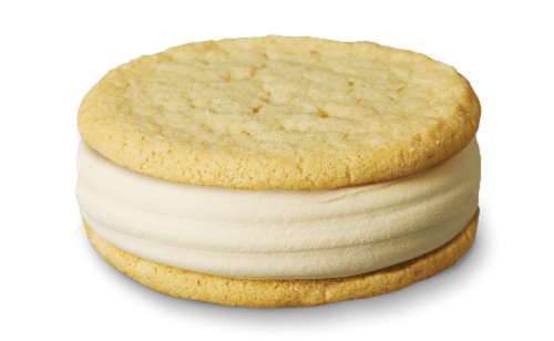 Ruby Jewel® Lemon Cookie + Honey Lavender Ice Cream Sandwich Perspective: top