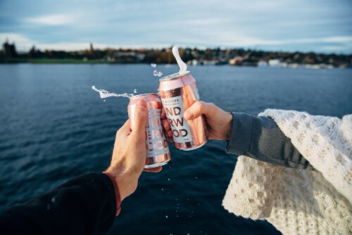 Underwood Rose Bubbles Wine Spritzer Single Can Perspective: top