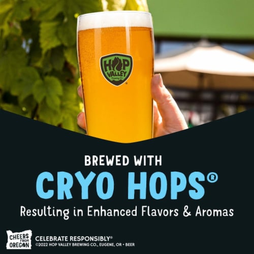 Hop Valley Cryo Stash Imperial IPA Craft Beer Perspective: top