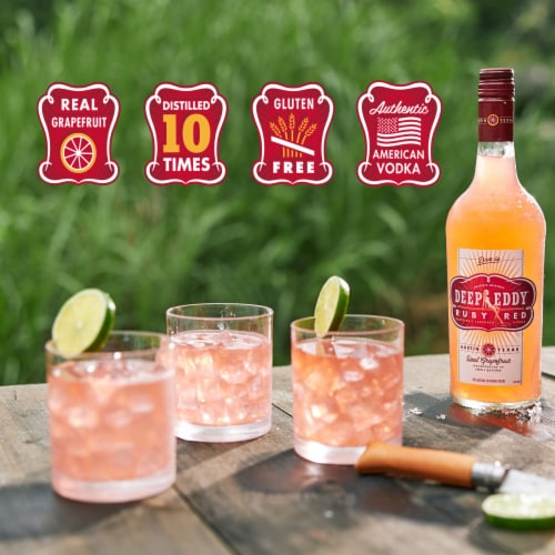 Deep Eddy Ruby Red Grapefruit Vodka Perspective: top