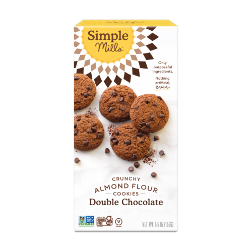Simple Mills® Crunchy Double Chocolate Almond Flour Cookies Perspective: top