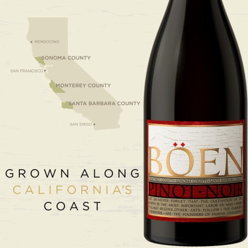 Boen Pinot Noir Red Wine Perspective: top