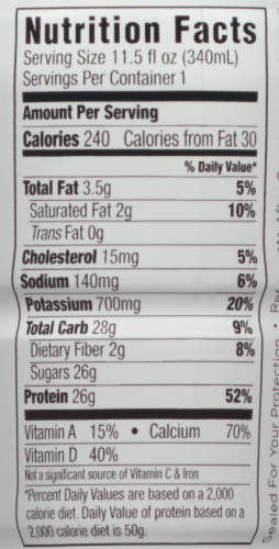 Core Power Chocolate Protein Shake Perspective: top