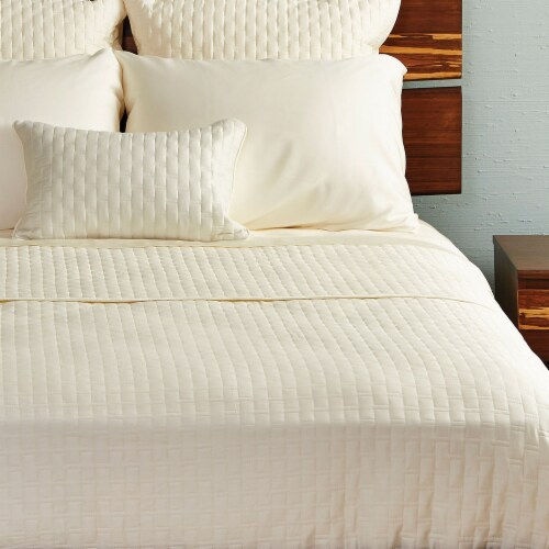 BedVoyage Luxury 100% viscose from Bamboo Quilted Decorative Pillow Perspective: top