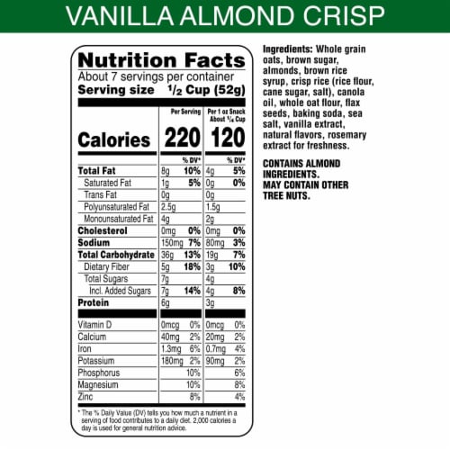 Bear Naked Fit Granola Cereal Vanilla Almond Perspective: top