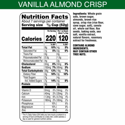 Bear Naked Fit Vanilla Almond Granola Cereal Perspective: top